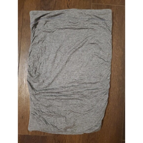 Athleta Womens Solstice Ruched Pencil Skirt Gray Modal Wool Blend Knit Sz Small - Picture 2 of 7